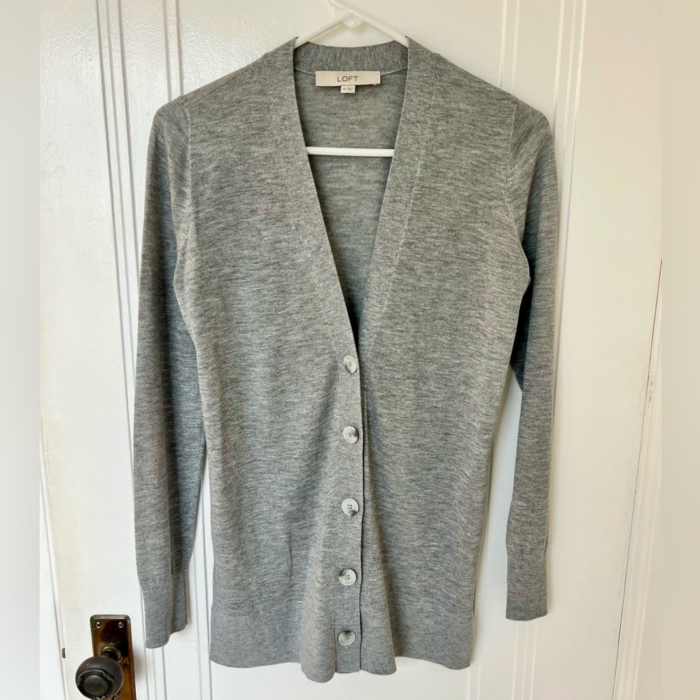 LOFT Light Gray Women's Cardigan